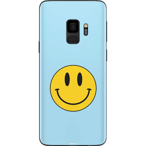 Blue Happy Face Galaxy S9 Skin